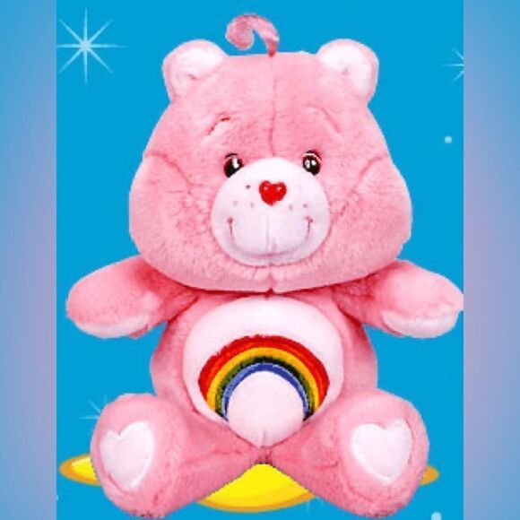 Nwt Vtg 2002 Care Bears Stuffed Pink Toy Bear Cheer 20s Anniversary Animal 13” - Picture 1 of 8
